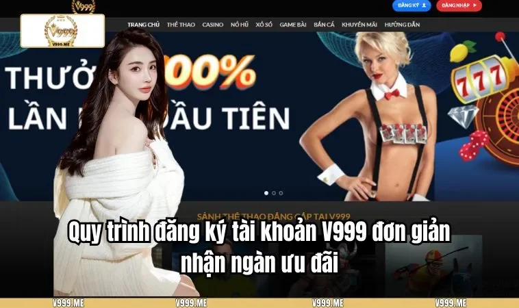 Đăng Ký V999 3371 Quy trình đăng ký tài khoản V999 đơn giản nhận ngàn ưu đãi